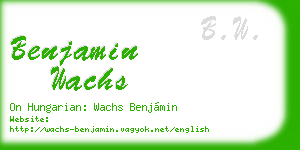 benjamin wachs business card